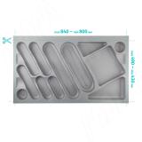 DESIGN Лоток кухонный для столовых приборов для ящика c фасадом 900 мм, цвет серый металлик 6742MT10PZ, фото 1