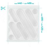 DESIGN Лоток кухонный для столовых приборов для ящика c фасадом 500 мм, цвет белый 6743B320PZ, фото 1