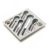 DESIGN Лоток кухонный для столовых приборов для ящика c фасадом 500 мм, цвет серый металлик 6743MT20PZ, фото 3