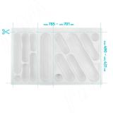 DESIGN Лоток кухонный для столовых приборов для ящика c фасадом 800 мм, цвет белый 6749B35PZ, фото 1