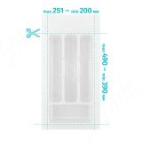 CLASSICA Лоток кухонный для столовых приборов для ящика c фасадом 300 мм, цвет белый 6770B325PZ, фото 1