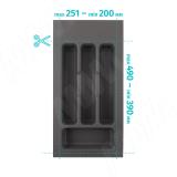 CLASSICA Лоток кухонный для столовых приборов для ящика c фасадом 300 мм, цвет орион серый 6770G425PZ, фото 1