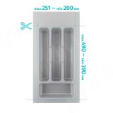 CLASSICA Лоток кухонный для столовых приборов для ящика c фасадом 300 мм, цвет серый металлик 6770MT25PZ, фото 1