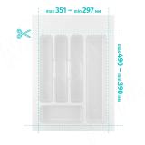 CLASSICA Лоток кухонный для столовых приборов для ящика c фасадом 400 мм, цвет белый 6772B325PZ, фото 1