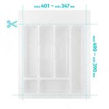 CLASSICA Лоток кухонный для столовых приборов для ящика c фасадом 450 мм, цвет белый 6773B325PZ, фото 1