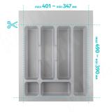 CLASSICA Лоток кухонный для столовых приборов для ящика c фасадом 450 мм, цвет серый металлик 6773MT25PZ, фото 1