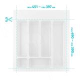 CLASSICA Лоток кухонный для столовых приборов для ящика c фасадом 500 мм, цвет белый 6774B320PZ, фото 1