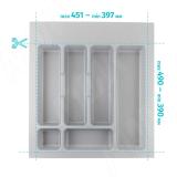 CLASSICA Лоток кухонный для столовых приборов для ящика c фасадом 500 мм, цвет серый металлик 6774MT20PZ, фото 1