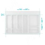 CLASSICA Лоток кухонный для столовых приборов для ящика c фасадом 800 мм, цвет белый 6778B3I10PZ, фото 1