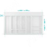 CLASSICA Лоток кухонный для столовых приборов для ящика c фасадом 900 мм, цвет белый 6780B3I10PZ, фото 1