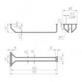 Бокалодержатель одинарный, крепл. на саморезы, хром BJ 002 01, фото 1