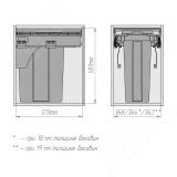 PROBOX LT F40 Система сортировки и хранения, 1 емкость (1x35), креп. фасада, полн.выдв., плавн.закр.,  графит BRD401-35DG, фото 4