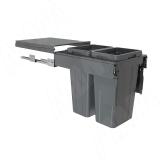 PROBOX LT F40 Система сортировки и хранения, 2 емкости (2x18), креп. фасада, полн.выдв., плавн.закр., графит BRD402-36DG, фото 1