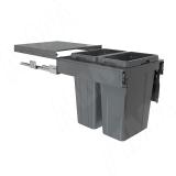 PROBOX LT F45 Система сортировки и хранения, 2 емкости (2x21), креп. фасада, полн.выдв., плавн.закр., графит BRD452-42DG, фото 1