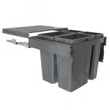 PROBOX LT F60 Система сортировки и хранения, 4 емкости (2x9+2x21), креп. фасада, полн.выдв., плавн.закр., цвет графит BRD604-60HDG, фото 1