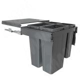 PROBOX LT F60 Система сортировки и хранения, 4 емкости (2x9+2x27), креп. фасада, полн.выдв., плавн.закр., цвет графит BRD604-72HDG, фото 1