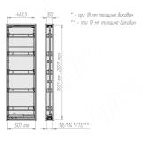 ELEMENT Колонна выдвижная 150мм, сборная, 5 корзин, Н=1960-2360, к-т, графит CLST.3521.15HFS.GR, фото 3