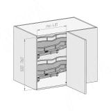 ELEMENT FLOW механизм для углового корпуса, 2 уровня, к-т, левый, графит CSPC.221.45LFS.GR, фото 1
