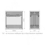 LAMINA Двухуровневая корзина, 300 мм, с боковым крепл., направл. Nova Pro EGTGM30B2LGM, фото 7