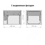 EASYBOX F45 Корзина встраиваемая для мусора выдвижная с доводчиком и крышкой-полкой, объём 44 (2x22) л, цвет тёмно-серый EMB452-44DG, фото 3