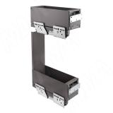 LAMINA Двухуровневая корзина в верхн. яр., 150 мм, бок. крепл. лев., направл. Nova Pro EPQGM152SXLGM, фото 1