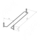 BARRA Бокалодержатель, 1 секция, крепл.на винты, графит GHRD.111.1F.GR, фото 2