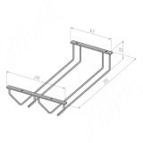 BARRA Бокалодержатель, 2 секции, крепл. на саморезы, графит GHRD.211.2F.GR, фото 2