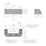 SINGLE Комплект держателей, размер А2 326мм х 101мм K2CFERM, фото 1