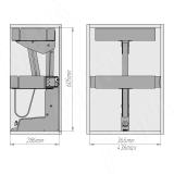 KARLO M45 Выдвижной двухуровневый механизм для корпусов верхнего яруса KARLO45GM, фото 9