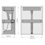 KARLO M50 Выдвижной двухуровневый механизм для корпусов верхнего яруса KARLO50GM, фото 9