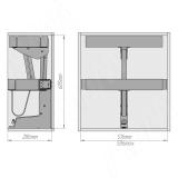 KARLO M60 Выдвижной двухуровневый механизм для корпусов верхнего яруса KARLO60GM, фото 9