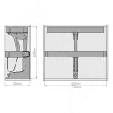 KARLO M75 Выдвижной двухуровневый механизм для корпусов верхнего яруса KARLO75GM, фото 9