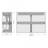 KARLO M90 Выдвижной двухуровневый механизм для корпусов верхнего яруса KARLO90GM, фото 9