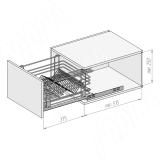 PARTNER Корзина-посудосушитель 450 мм, с алюм. поддоном, креп. фасадов, направляющие плавного закрывания KCCPSTHM245PACSI, фото 2