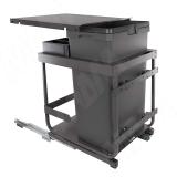 KOMBI 2.0 M45W Система сортировки и хранения, 1 емкость (47л), креп. фасада, полн.выдв., плавн.закр. направл. Nova Pro, без крышек, крышка-полка KOMBI2GME451ASCGMRF, фото 1