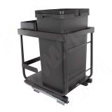 KOMBI 2.0 M45W Система сортировки и хранения, 1 емкость (47л), креп. фасада, полн.выдв., плавн.закр. направл. Nova Pro, без крышек, крышка-полка KOMBI2GME451ASCGMRF, фото 2