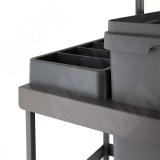 KOMBI 2.0 M45W Система сортировки и хранения, 1 емкость (47л), креп. фасада, полн.выдв., плавн.закр. направл. Nova Pro, без крышек, крышка-полка KOMBI2GME451ASCGMRF, фото 3