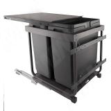 KOMBI 2.0 M50W Система сортировки и хранения, 2 емкости (30л+30л), креп. фасада, полн.выдв., плавн.закр., направл. Nova Pro, крышка-полка KOMBI2GME502SCGMRF, фото 1