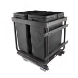 KOMBI 2.0 M50W Система сортировки и хранения, 2 емкости (30л+30л), креп. фасада, полн.выдв., плавн.закр., направл. Nova Pro, крышка-полка KOMBI2GME502SCGMRF, фото 2