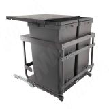 KOMBI 2.0 M60W Система сортировки и хранения, 2 емкости (47л+47л), креп. фасада, полн.выдв., плавн.закр., направл. Nova Pro, крышка-полка KOMBI2GME602ASCGMRF, фото 1