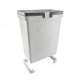 SINGLE L Ведро с ручками, пластик, объем 30л, H=460мм, цвет серый LA30G, фото 1