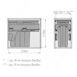 PROBOX F30 Система сортировки и хранения, 1 емкость (1x25), креп. фасада, полн.выдв., плавн.закр., крышка-полка, графит MBN301-25DGMID, фото 5