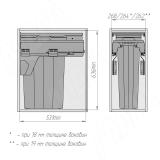 PROBOX F30 Система сортировки и хранения, 1 емкость (1x32), креп. фасада, полн.выдв., плавн.закр., крышка-полка, графит MBN301-32DGMID, фото 5