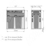 PROBOX MAX F30 Система сортировки и хранения, 2 емкости (2x15), креп. фасада, полн.выдв., плавн.закр., графит MBN302-30DGMAX, фото 8