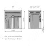 PROBOX F40 Система сортировки и хранения, 2 емкости (2x27), креп. фасада, полн.выдв., плавн.закр., крышка-полка, графит MBN402-54DGMID, фото 5