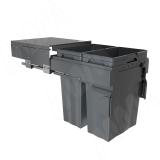 PROBOX F45 Система сортировки и хранения, 2 емкости (2x33), креп. фасада, полн.выдв., плавн.закр., крышка-полка, графит MBN452-66DGMID, фото 1