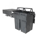 PROBOX F45 Система сортировки и хранения, 2 емкости (2x33), креп. фасада, полн.выдв., плавн.закр., крышка-полка, графит MBN452-66DGMID, фото 2