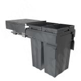 PROBOX F45 Система сортировки и хранения, 2 емкости (2x37), креп. фасада, полн.выдв., плавн.закр., крышка-полка, графит MBN452-74DGMID, фото 1