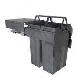 PROBOX F45 Система сортировки и хранения, 2 емкости (2x37), креп. фасада, полн.выдв., плавн.закр., крышка-полка, графит MBN452-74DGMID, фото 2