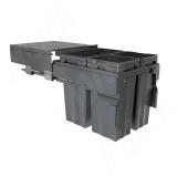 PROBOX F45 Система сортировки и хранения, 3 емкости (2x13+1x28), креп. фасада, полн.выдв., плавн.закр., крышка-полка, графит MBN453-54DGMID, фото 1